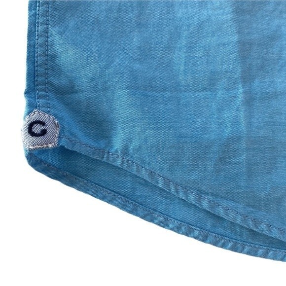 Daniel Cremieux Classics Blue Button Up Shirt Short Sleeve Cotton Chest Pocket - Picture 14 of 16